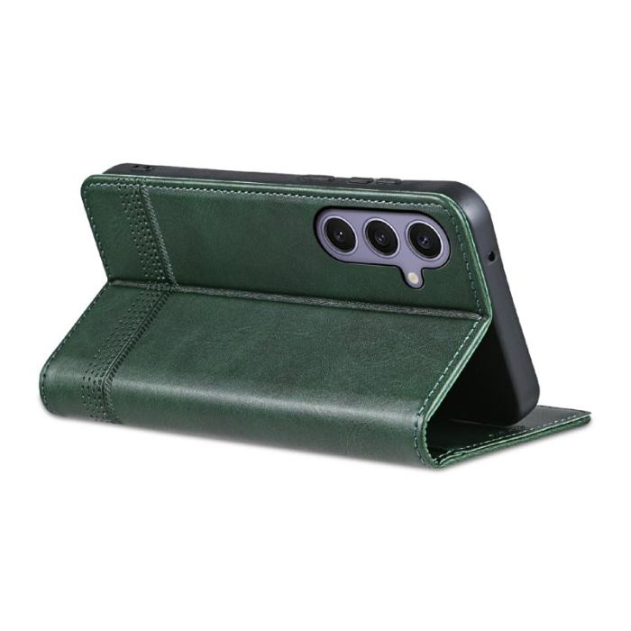 AZNS - AZNS Samsung Galaxy A56 5G Fodral Äkta läder - Grön