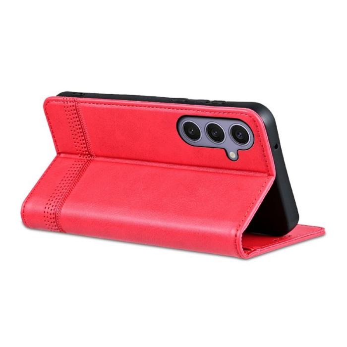 AZNS - AZNS Samsung Galaxy A56 5G Fodral Äkta läder - Röd