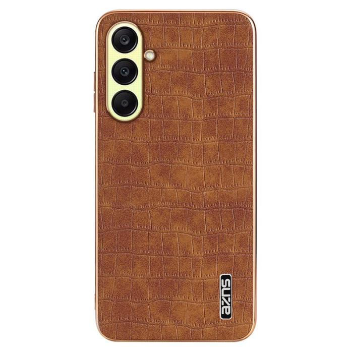 AZNS - AZNS Samsung Galaxy A56 5G Fodral - Electroplating Krokodil PU + TPU - Brun