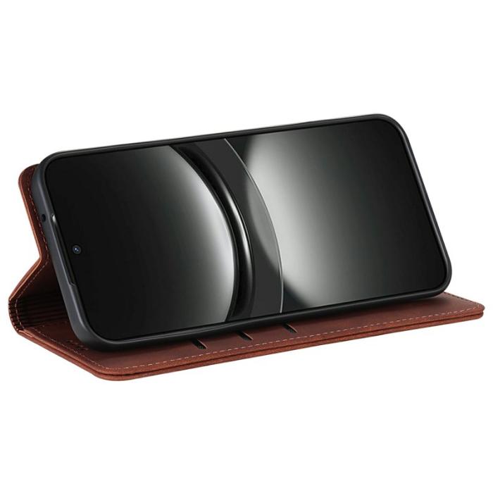 AZNS - AZNS Samsung Galaxy A56 5G Fodral PU Läder Plånboksfodral - Brun