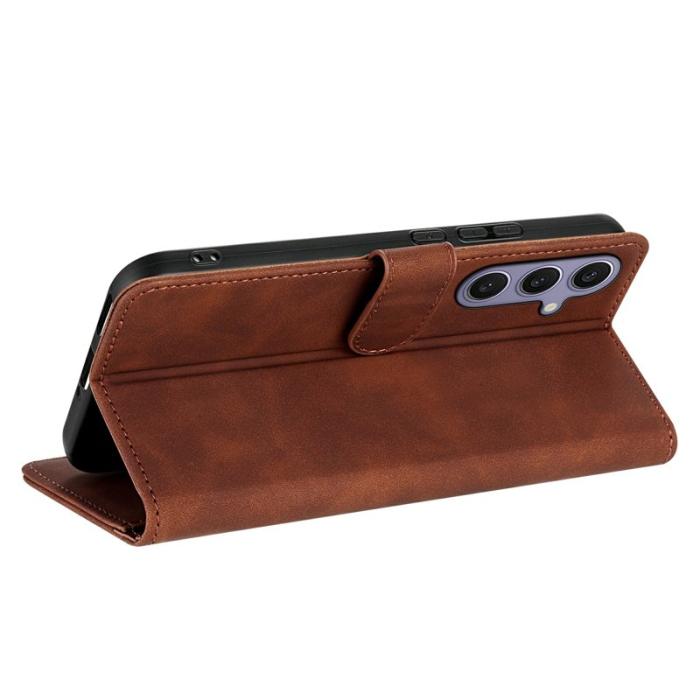 AZNS - AZNS Samsung Galaxy A56 5G Fodral PU Läder Plånboksfodral - Brun