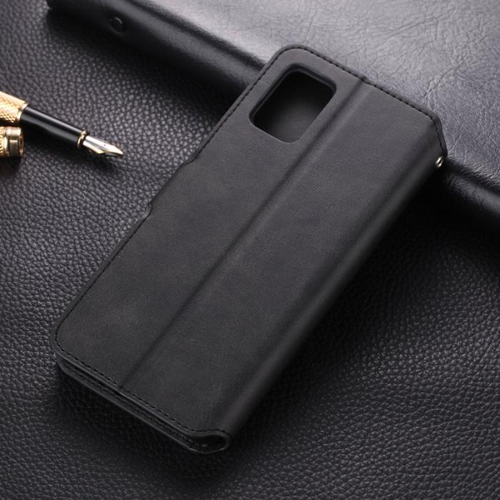 AZNS - AZNS Samsung Galaxy A71 Fodral Äkta läder - Svart