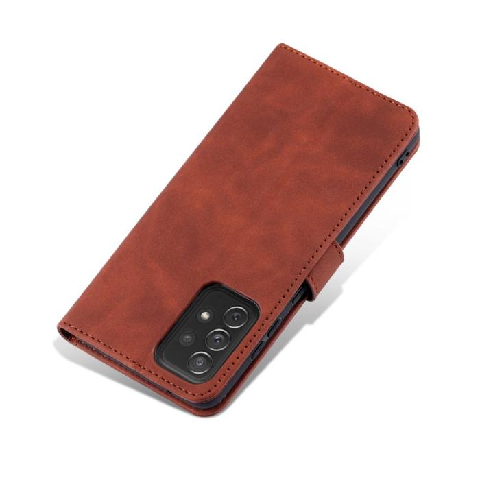 AZNS - AZNS Samsung Galaxy A72 Fodral PU-läder - Brun