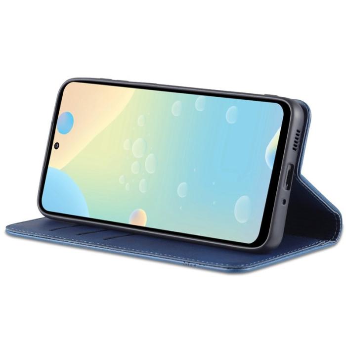 AZNS - AZNS Samsung Galaxy A73 5G Fodral Äkta läder - Blå