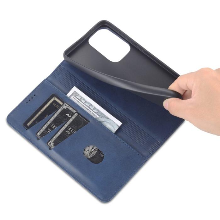 AZNS - AZNS Samsung Galaxy A73 5G Fodral Äkta läder - Blå