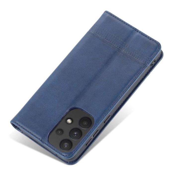 AZNS - AZNS Samsung Galaxy A73 5G Fodral Äkta läder - Blå
