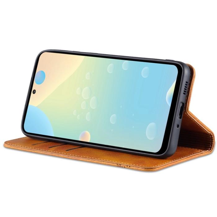 AZNS - AZNS Samsung Galaxy A73 5G Fodral Äkta läder - Brun