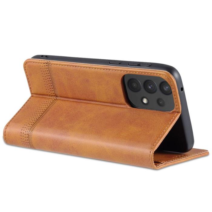 AZNS - AZNS Samsung Galaxy A73 5G Fodral Äkta läder - Brun