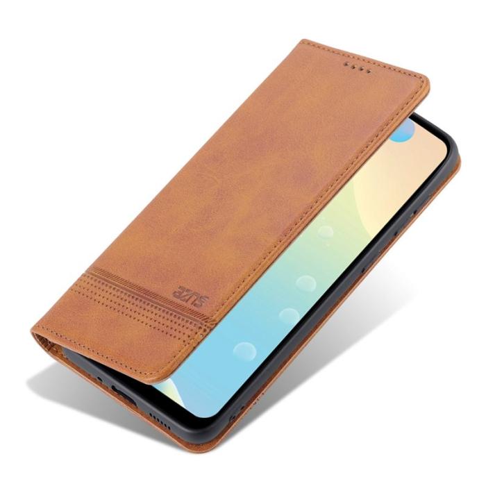 AZNS - AZNS Samsung Galaxy A73 5G Fodral Äkta läder - Brun