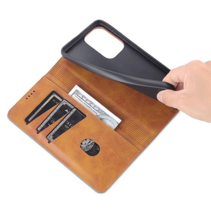 AZNS - AZNS Samsung Galaxy A73 5G Fodral Äkta läder - Brun