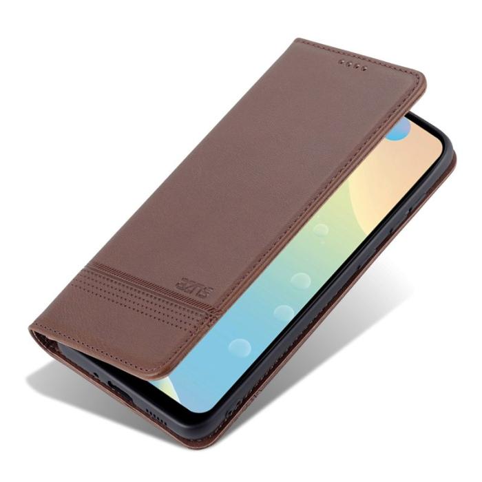 AZNS - AZNS Samsung Galaxy A73 5G Fodral Äkta läder - Kaffe