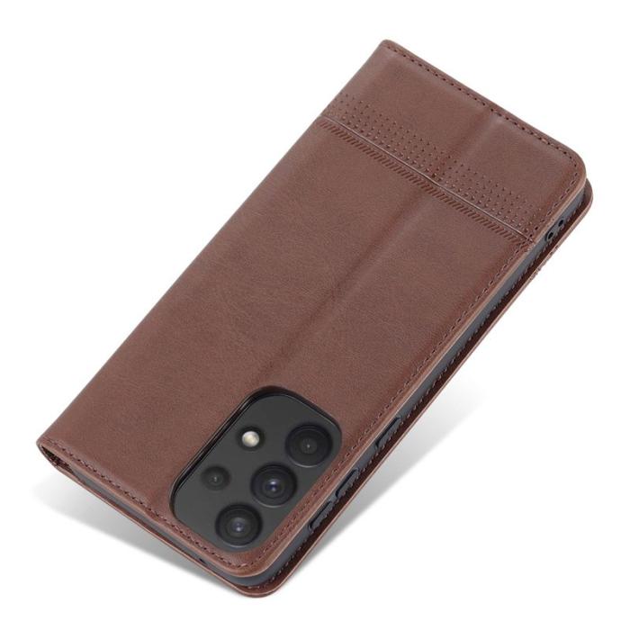 AZNS - AZNS Samsung Galaxy A73 5G Fodral Äkta läder - Kaffe