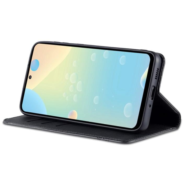 AZNS - AZNS Samsung Galaxy A73 5G Fodral Äkta läder - Svart