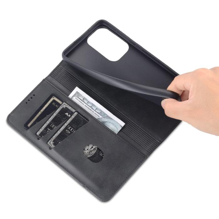 AZNS - AZNS Samsung Galaxy A73 5G Fodral Äkta läder - Svart