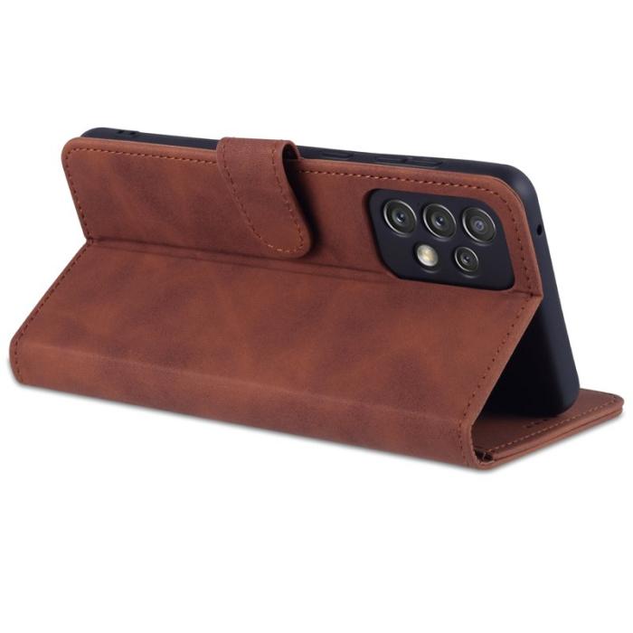 AZNS - AZNS Samsung Galaxy A73 5G Fodral PU Läder - Brun
