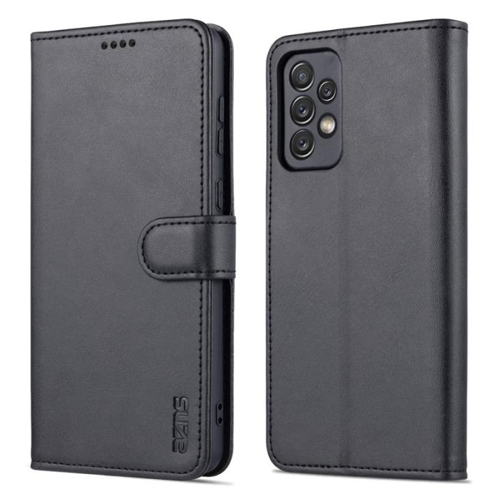 AZNS - AZNS Samsung Galaxy A73 5G Fodral - PU Läder - Svart