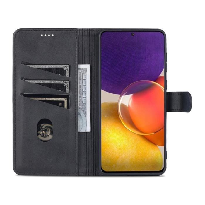 AZNS - AZNS Samsung Galaxy A73 5G Fodral - PU Läder - Svart