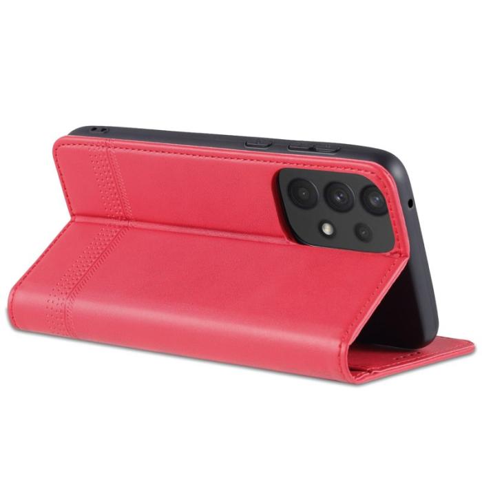 AZNS - AZNS Samsung Galaxy A73 Fodral Äkta läder - Röd