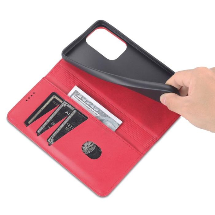 AZNS - AZNS Samsung Galaxy A73 Fodral Äkta läder - Röd