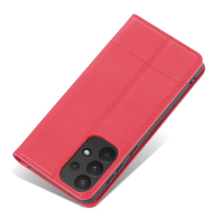 AZNS - AZNS Samsung Galaxy A73 Fodral Äkta läder - Röd