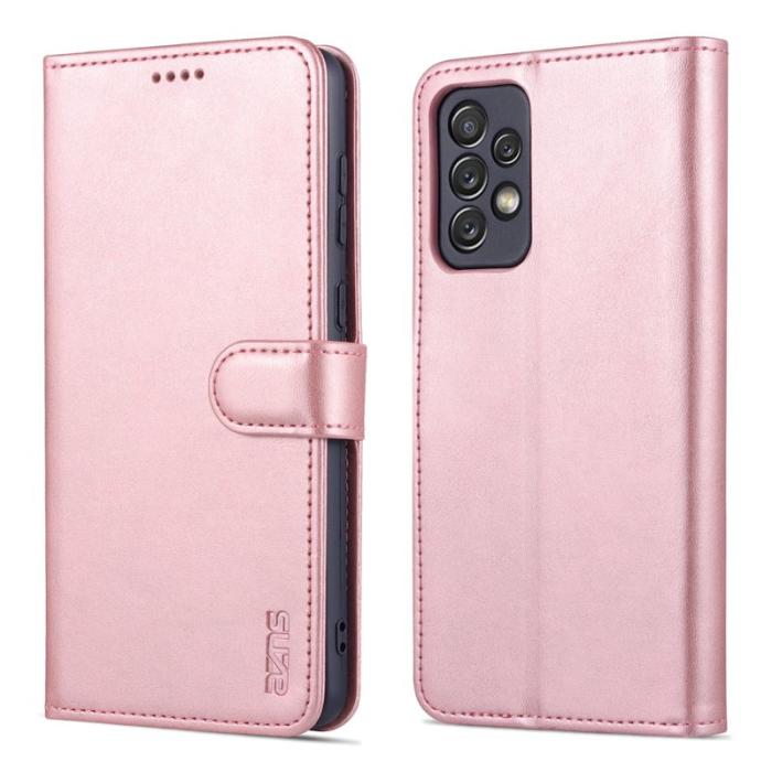 AZNS - AZNS Samsung Galaxy A73 Fodral - PU Läder - Rose Gold