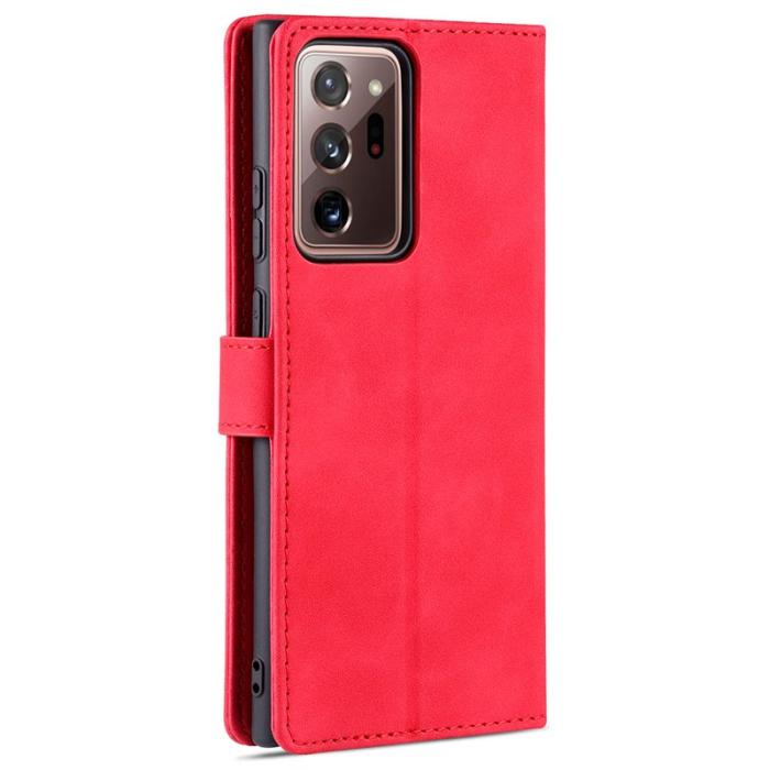 AZNS - AZNS Samsung Galaxy Note20 Ultra Skal Äkta läder - Röd