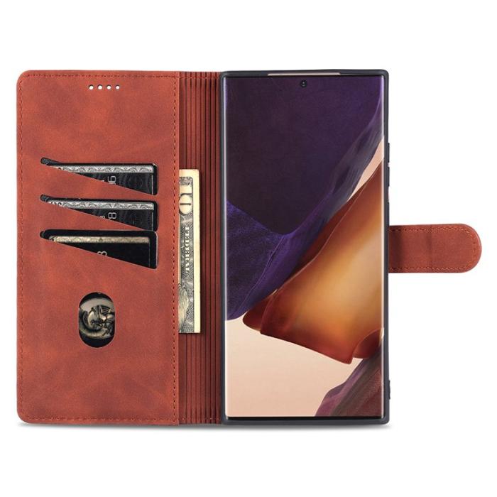 AZNS - AZNS Samsung Galaxy Note20 Ultra Skal Äkta läder - Röd