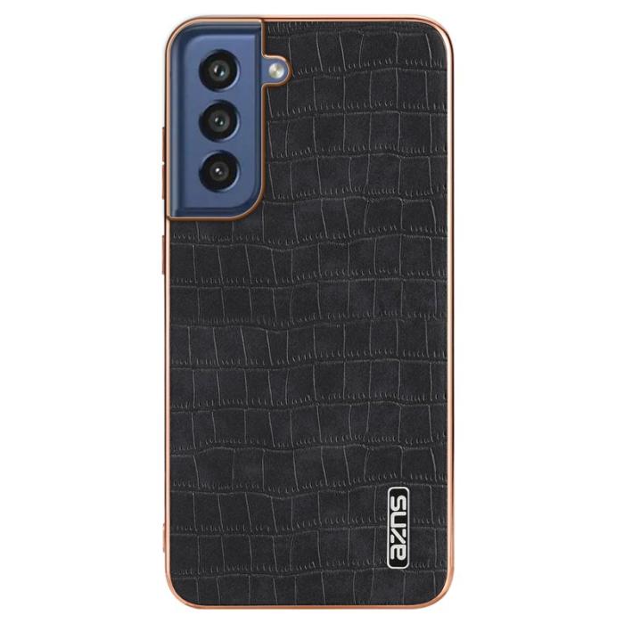 AZNS - AZNS Samsung Galaxy S21 FE 5G Fodral Äkta läder - Svart