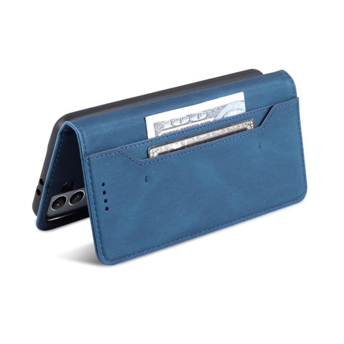 AZNS - AZNS Samsung Galaxy S21 FE 5G Fodral PU Läder - Blå