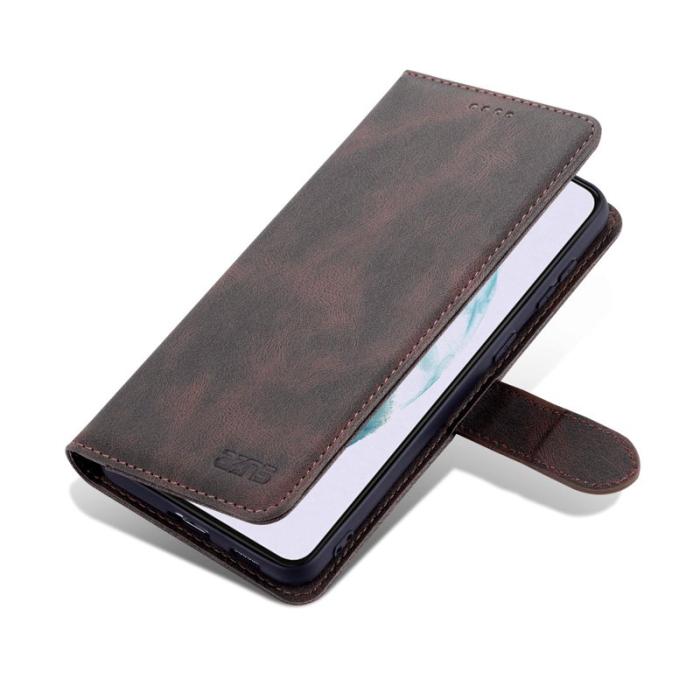 AZNS - AZNS Samsung Galaxy S21 FE 5G Fodral PU Läder - Brun