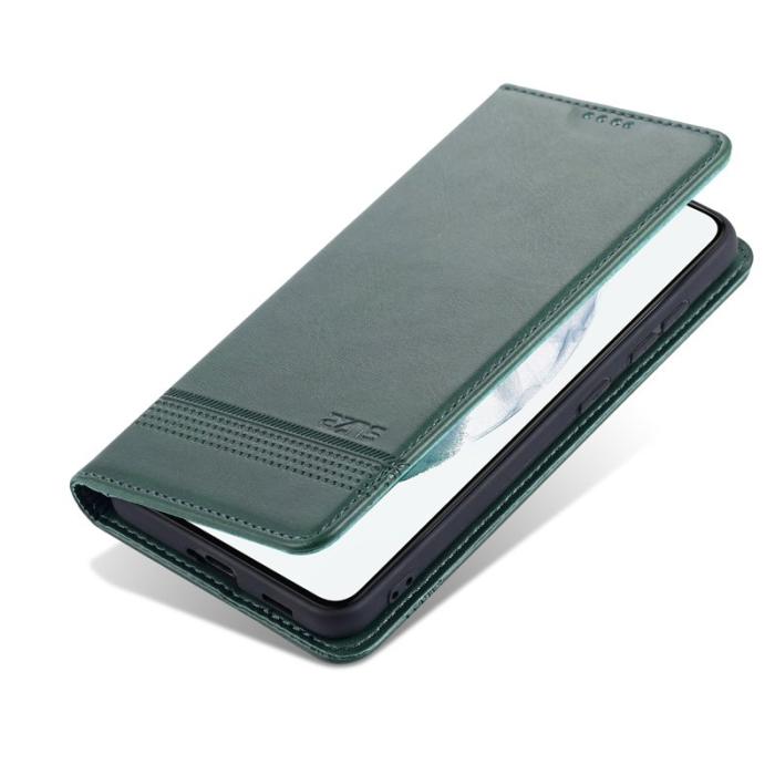 AZNS - AZNS Samsung Galaxy S21 FE Fodral Äkta läder - Grön