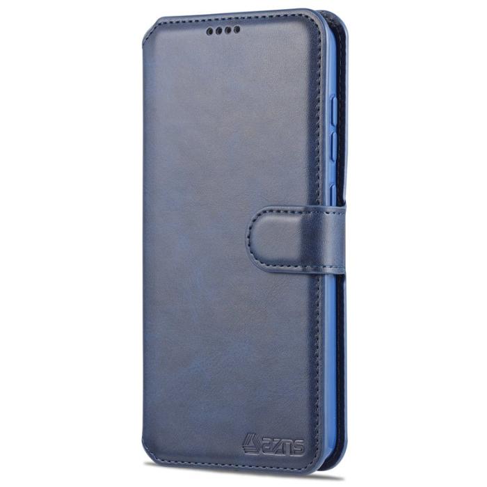 AZNS - AZNS Samsung Galaxy S21 FE Fodral i Äkta läder - Blå