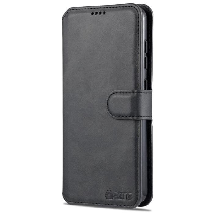 AZNS - AZNS Samsung Galaxy S21 FE Fodral i Äkta läder - Svart