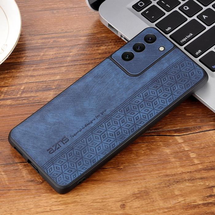 AZNS - AZNS Samsung Galaxy S21 Fodral Äkta läder - Blå