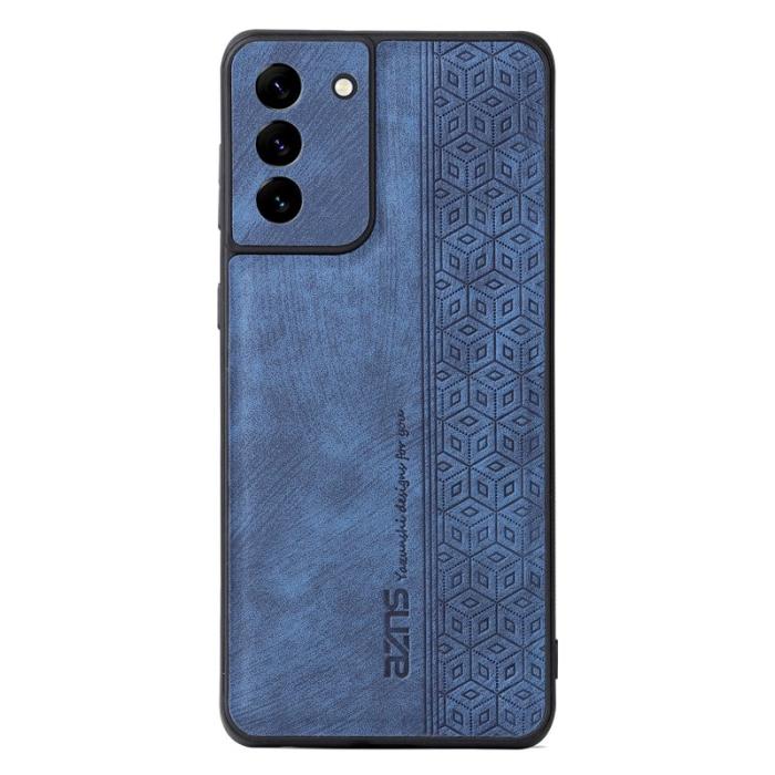 AZNS - AZNS Samsung Galaxy S21 Fodral Äkta läder - Blå