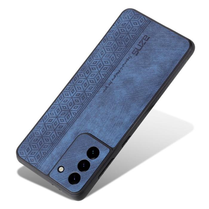 AZNS - AZNS Samsung Galaxy S21 Fodral Äkta läder - Blå