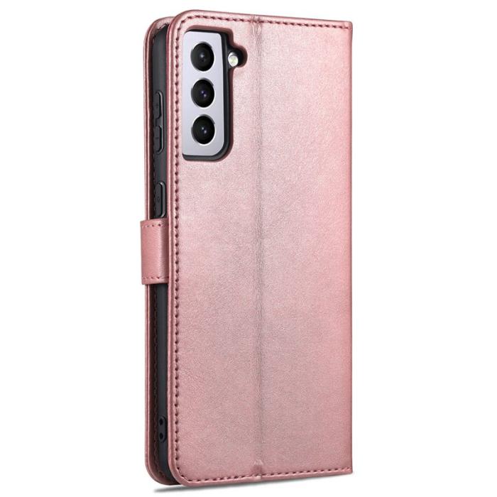 AZNS - AZNS Samsung Galaxy S21+ Fodral Äkta läder - Rose Gold