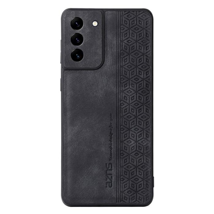 AZNS - AZNS Samsung Galaxy S21 Fodral Äkta läder - Svart