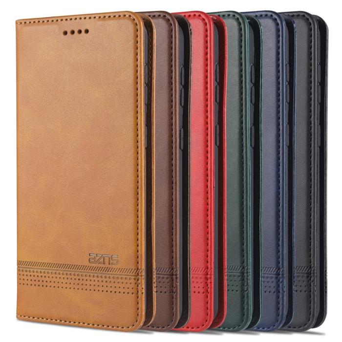 AZNS - AZNS Samsung Galaxy S21 Ultra 5G Skal Äkta läder - Svart