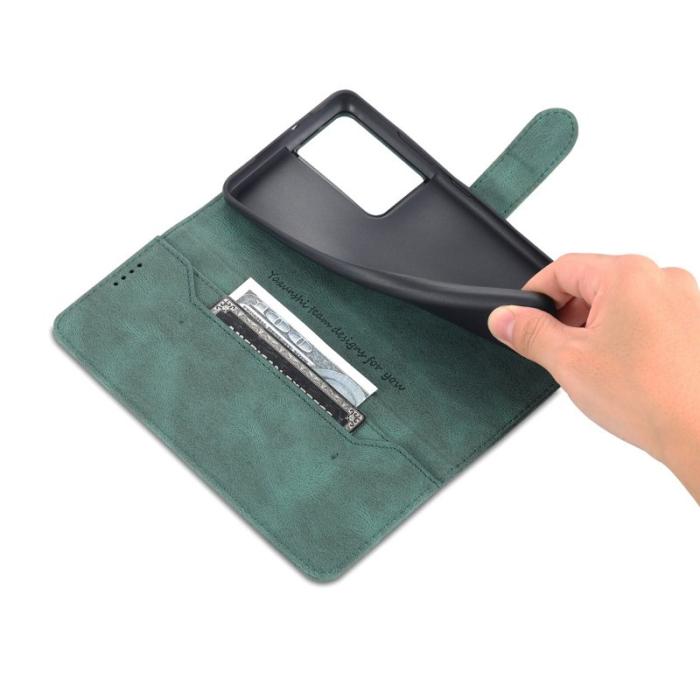 AZNS - AZNS Samsung Galaxy S21 Ultra Fodral - PU Läder - Grön