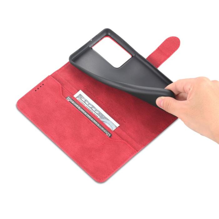 AZNS - AZNS Samsung Galaxy S21 Ultra Fodral - PU Läder - Röd