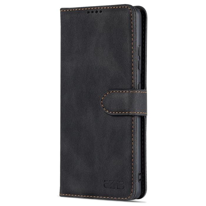 AZNS - AZNS Samsung Galaxy S21 Ultra Fodral - PU Läder - Svart