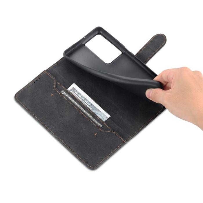 AZNS - AZNS Samsung Galaxy S21 Ultra Fodral - PU Läder - Svart