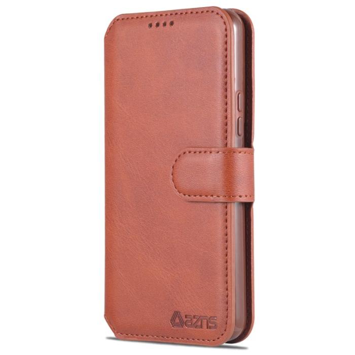 AZNS - AZNS Samsung Galaxy S22 5G Plånboksfodral Konstläder - Brun