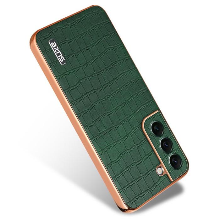AZNS - AZNS Samsung Galaxy S22 5G Fodral PU+TPU Stöttåligt - Grön