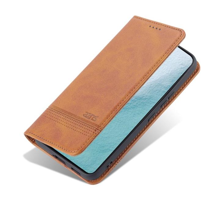 AZNS - AZNS Samsung Galaxy S22+ Fodral - PU Läder - Brun