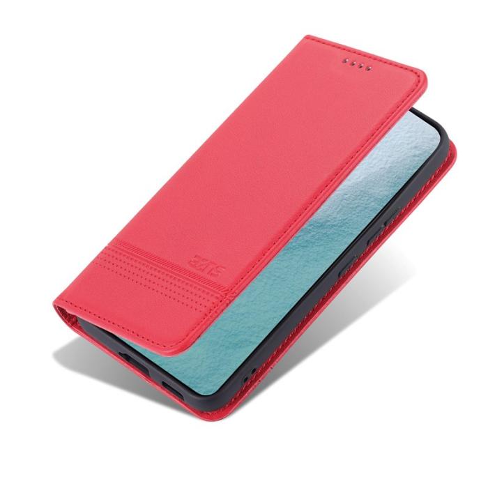 AZNS - AZNS Samsung Galaxy S22+ Fodral PU Läder - Röd