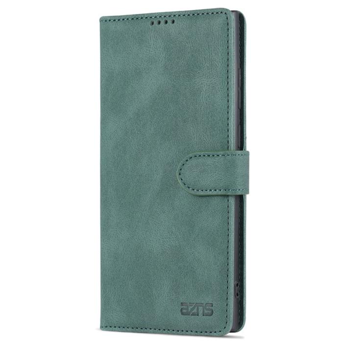 AZNS - AZNS Samsung Galaxy S22 Ultra 5G Fodral - PU Läder - Grön