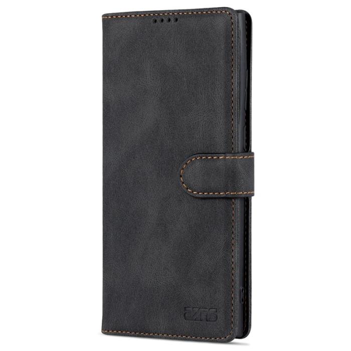 AZNS - AZNS Samsung Galaxy S22 Ultra 5G Fodral - PU Läder - Svart