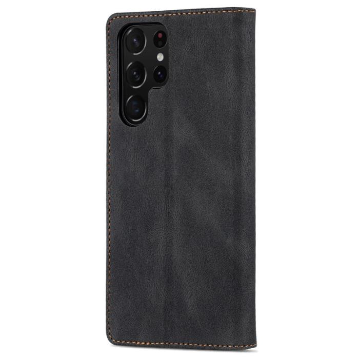 AZNS - AZNS Samsung Galaxy S22 Ultra 5G Fodral - PU Läder - Svart